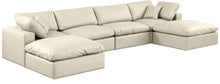 Load image into Gallery viewer, Comfy - 6 Piece Faux Leather Modular Double Chaise Sectional