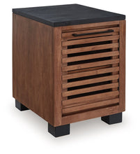 Load image into Gallery viewer, Kallari - Chair Side End Table - Warm Brown / Black