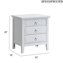 Load image into Gallery viewer, Hammond - 3 Drawer Nightstand - White