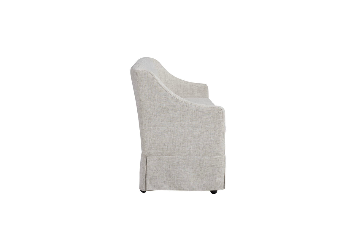 Citrus Heights - Slip Covered Settee - Sand / Light Gray
