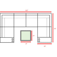 Load image into Gallery viewer, 4 Person Patio Seating Set With Cushions, All Weather - Gray