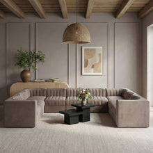 Load image into Gallery viewer, Rummi - Velvet Performance Fabric Upholstered 9 Piece Modular Sectional