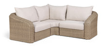 Load image into Gallery viewer, Seacrest - Olefin Water Resistant Fabric And Wicker 3 Piece Outdoor Patio Modular Sectional