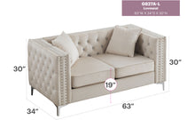 Load image into Gallery viewer, Elegant Track Arm Loveseat