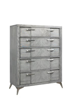 Load image into Gallery viewer, 5 Drawer Chest Book Matched Veneers - Gray