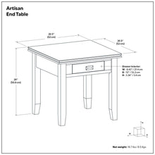 Load image into Gallery viewer, Artisan - End Table - Russet Brown