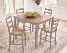 Load image into Gallery viewer, Harperfeld - Dining Room Counter Table Set (Set of 5) - Natural / Gray