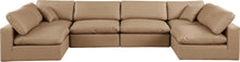 Load image into Gallery viewer, Comfy - 6 Piece Faux Leather Modular Armless Sectional - Tan