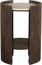 Load image into Gallery viewer, Solstice - Travertine And Mango Wood Table