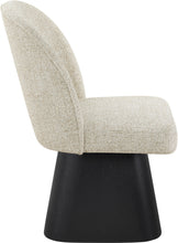 Load image into Gallery viewer, Marlowe - Linen Textured Fabric Upholstered Swivel Dining Side Chair - Stained Black