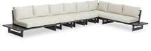 Load image into Gallery viewer, Maldives - 6 Piece Water Resistant Outdoor Patio Modular Sectional With Gray Base