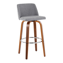 Load image into Gallery viewer, Toriano - Mid Century Modern Fixed Height, Barstool With Swivel With Round Footrest (Set of 2)