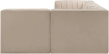 Load image into Gallery viewer, Rummi - Velvet Performance Fabric Upholstered 4 Piece Modular Sectional