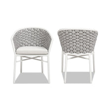 Load image into Gallery viewer, Rowan - Rope Barrel Back Patio Dining Chairs (Set of 2) - Optic White