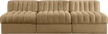 Load image into Gallery viewer, Rummi - Velvet Performance Fabric Upholstered 3 Piece Modular Armless Sofa