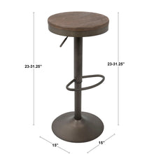 Load image into Gallery viewer, Dakota - Industrial Design Adjustable Barstool (Set of 2)