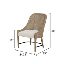 Load image into Gallery viewer, Cane Backed Host Chair Colored (Set of 2) - Sand