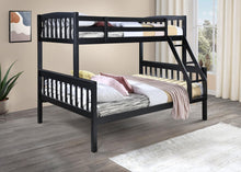 Load image into Gallery viewer, S095 - Twin / Full Bunk Bed - Black