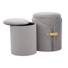Load image into Gallery viewer, Dahlia - Contemporary / Glam Nesting Ottoman Set