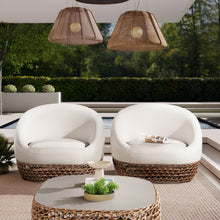 Load image into Gallery viewer, Willow - Upholstered Patio Deep Seating Armchair, Wicker Frame