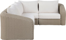 Load image into Gallery viewer, Seacrest - 123.25" Olefin Water Resistant Fabric And Wicker 4 Piece Outdoor Patio Modular Sectional