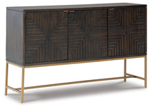 Load image into Gallery viewer, Elinmore - Accent Cabinet - Brown / Gold Finish