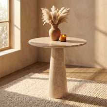 Load image into Gallery viewer, Fontelina - 30" Genuine Bistro Dining Table - Travertine
