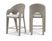 Load image into Gallery viewer, Seacrest - Olefin Water Resistant Fabric And Wicker Outdoor Patio Bar Stool
