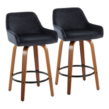 Load image into Gallery viewer, Daniella - Contemporary Fixed Height Counter Stool With Swivel With Round Footrest (Set of 2)