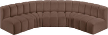 Load image into Gallery viewer, Arc - Faux Leather 5 Piece U-Shaped Modular Sofa
