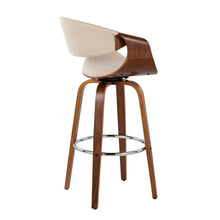 Load image into Gallery viewer, Curvini Mid - Century Modern Fixed Height Barstool With Swivel (Set of 2)