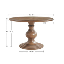 Load image into Gallery viewer, Round Pedestal Dining Table - Walnut