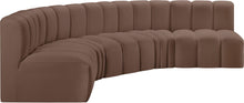 Load image into Gallery viewer, Arc - Faux Leather 5 Piece U-Shaped Modular Sofa