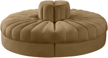 Load image into Gallery viewer, Rummi - Round Velvet Performance Fabric Upholstered 4 Piece Modular Sofa