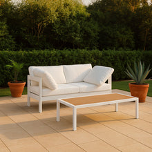 Load image into Gallery viewer, Nizuc - Outdoor Patio 2 Seat Modular Sofa With White Frame