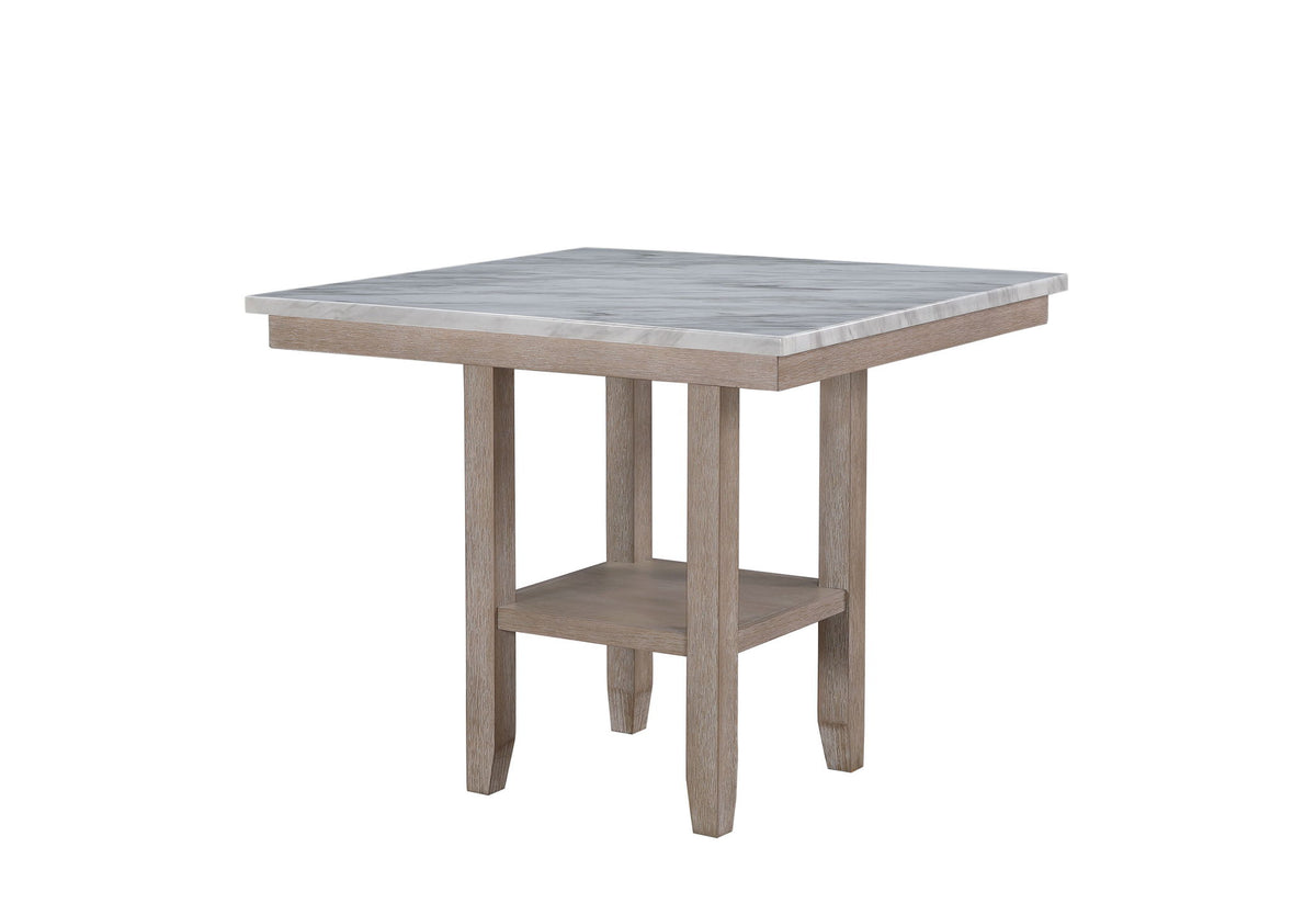 D4010 - 5 Piece Dining Room Set (D4010 Bar Table With 4 D1622 Bar Stools) - Natural / White