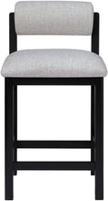 Load image into Gallery viewer, Roundhill - Fabric Counter Stool - Black Frame