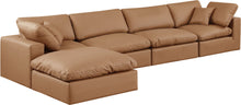 Load image into Gallery viewer, Comfy - 5 Piece Faux Leather Modular Sectional With Chaise