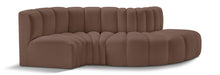 Load image into Gallery viewer, Arc - Faux Leather 4 Piece L-Shaped Modular Sofa