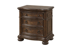 Load image into Gallery viewer, Tuscany - 3 Drawer Nightstand Wooden Top With USB - Warm Mahogany