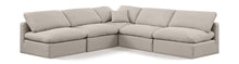 Load image into Gallery viewer, Indulge - Linen 5 Piece Modular Corner Armless Sectional