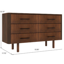 Load image into Gallery viewer, Logan - Dresser With 6 Drawers - Brown