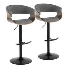 Load image into Gallery viewer, Vintage Mod - Mid Century Modern Adjustable Height Barstool With Swivel & Rounded T Footrest (Set of 2)