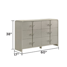 Load image into Gallery viewer, Aria - 6 Drawer Dresser - Beige