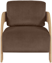 Load image into Gallery viewer, Cedra - Velvet Performance Fabric Upholstered Accent Chair - Natural Frame