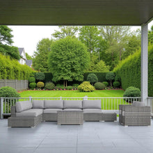 Load image into Gallery viewer, Wicker Sectional Seating Group With Cushions