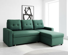 Load image into Gallery viewer, Convertible L Shaped Sectional Sleeper Sofa Bed, Saving Pull Out Couch