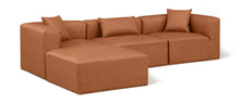 Load image into Gallery viewer, Cube - 4 Piece Modular Sectional With Chaise - Cognac