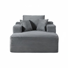 Load image into Gallery viewer, Convertible Chaise Lounge Chair With Wide Armrest & Throw Pillows