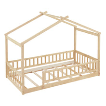 Load image into Gallery viewer, Bed House Bed Frame With Fence